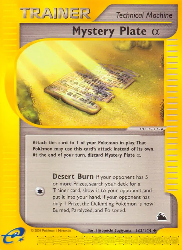 Mystery Plate Alpha Uncommon rarity Skyridge Pokémon card price — $30.10