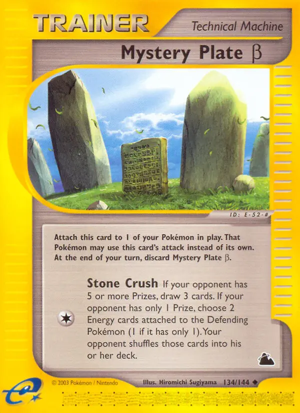 Mystery Plate Beta Uncommon rarity Skyridge Pokémon card price — $28.16