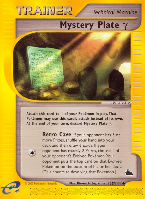 Mystery Plate Gamma Uncommon rarity Skyridge Pokémon card price — $64.99