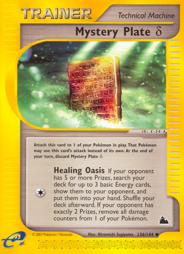 Mystery Plate Delta Uncommon rarity Skyridge Pokémon card price — $31.26