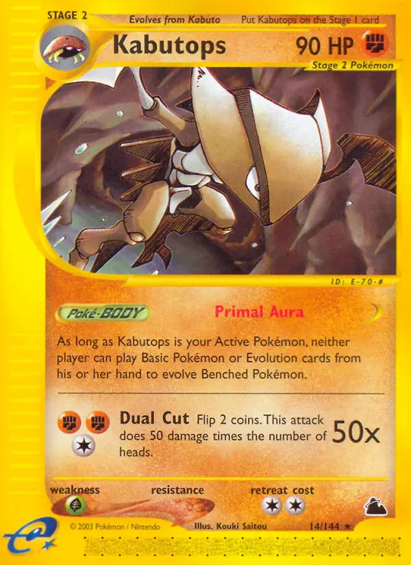 Kabutops Rare rarity Skyridge Pokémon card price — $159.98