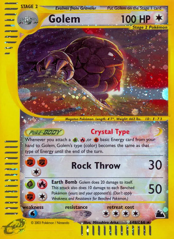 Golem Secret Rare rarity Skyridge Pokémon card price — $599.99