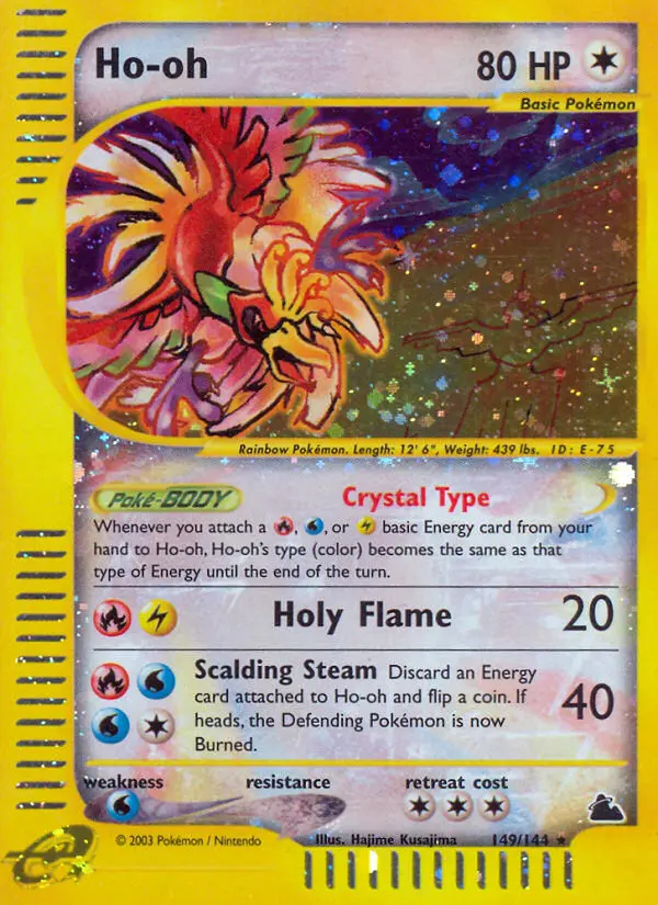 Ho-oh Secret Rare rarity Skyridge Pokémon card price