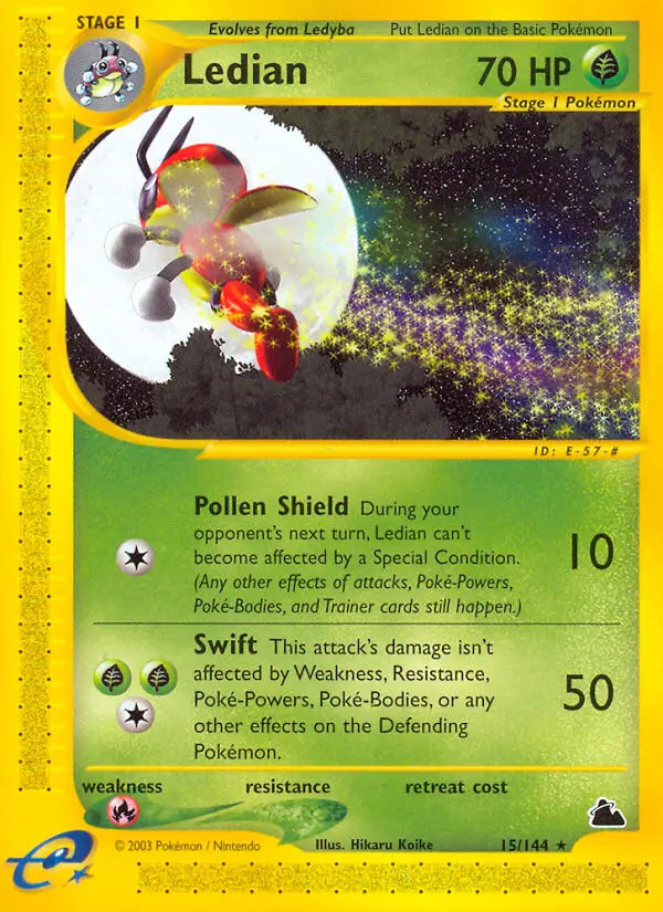 Ledian Rare rarity Skyridge Pokémon card price — $40.87