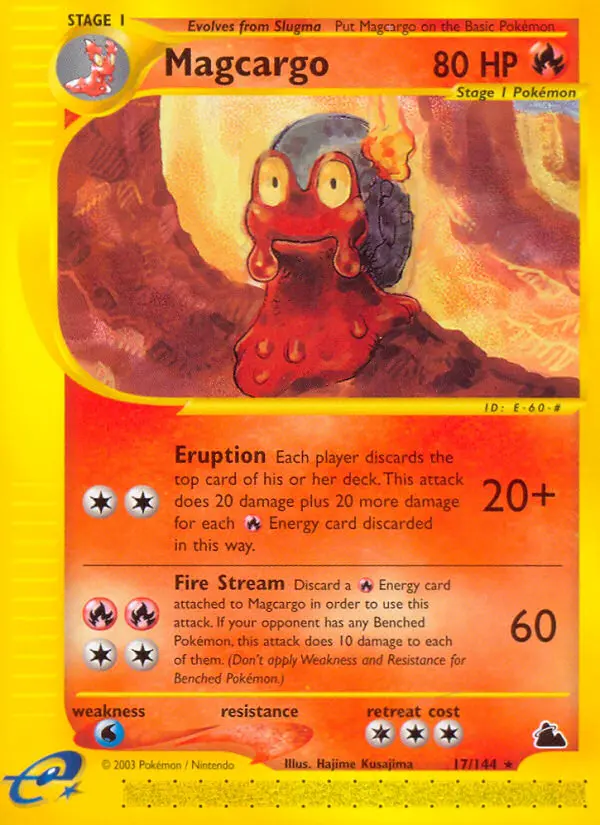 Magcargo Rare rarity Skyridge Pokémon card price — $70.00