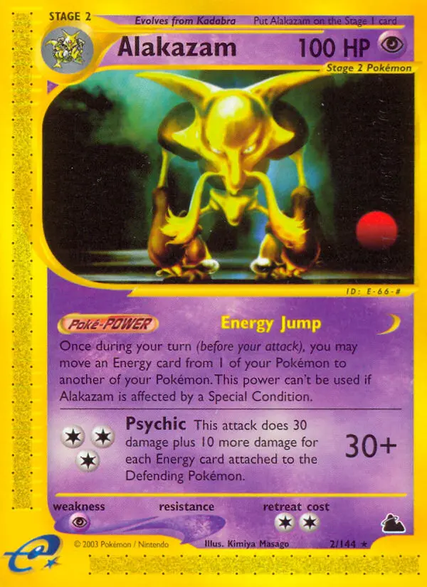 Alakazam Rare rarity Skyridge Pokémon card price — $241.99