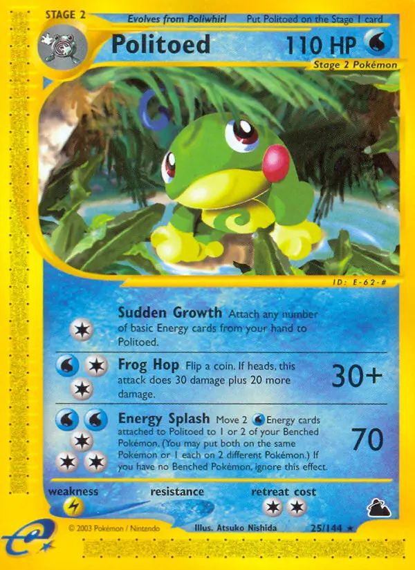 Politoed Rare rarity Skyridge Pokémon card price — $90.70