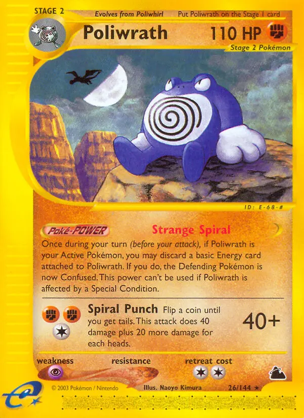 Poliwrath Rare rarity Skyridge Pokémon card price — $102.33