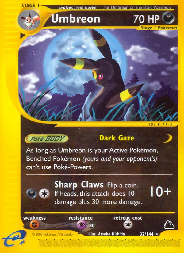 Umbreon Rare rarity Skyridge Pokémon card price — $279.99