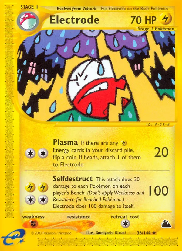 Electrode Uncommon rarity Skyridge Pokémon card price — $60.00