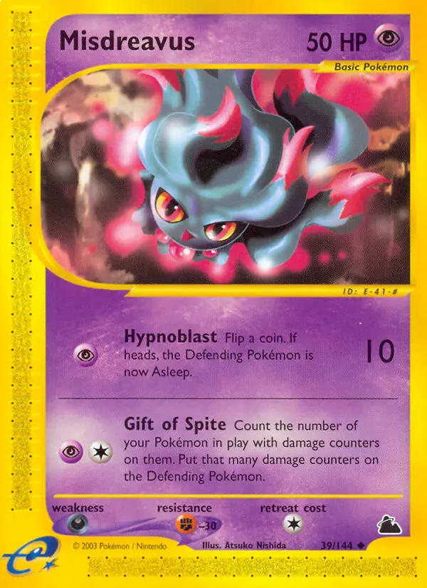 Misdreavus Uncommon rarity Skyridge Pokémon card price — $62.80