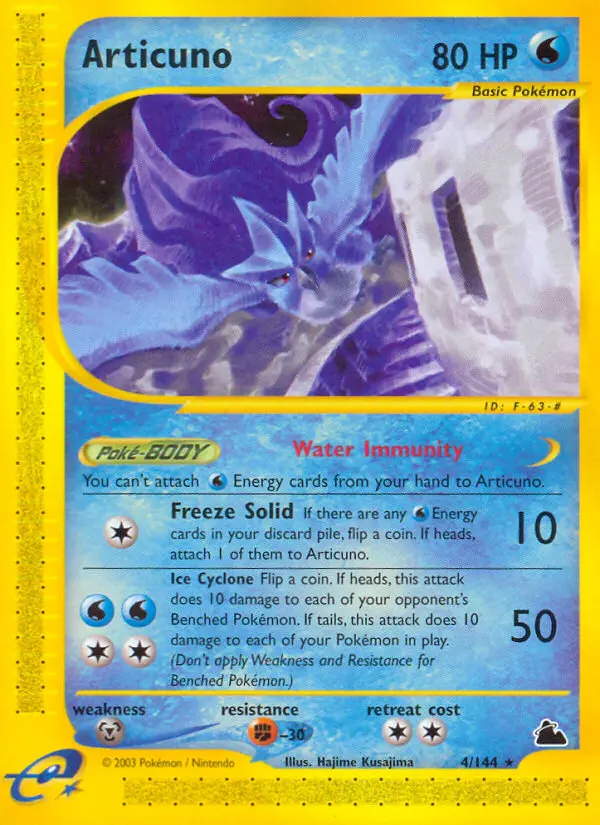 Articuno Rare rarity Skyridge Pokémon card price — $77.56
