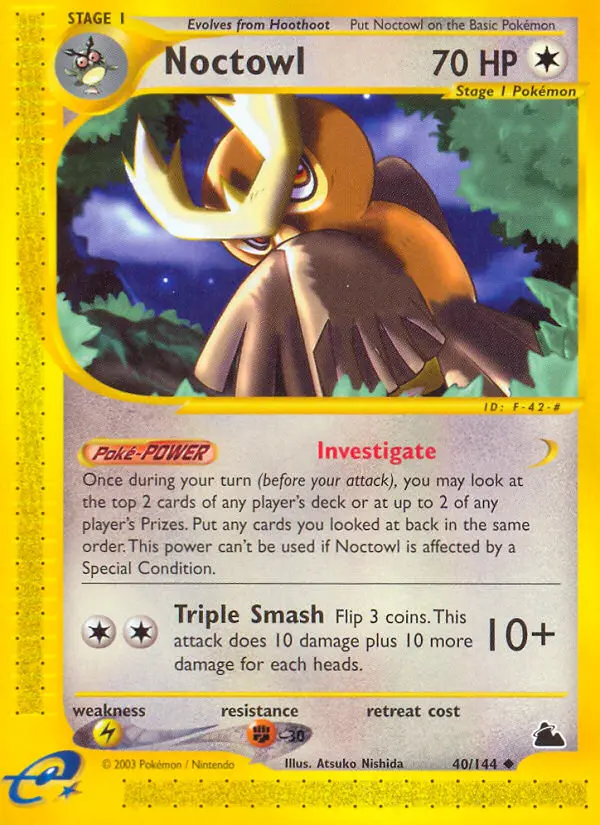 Noctowl Uncommon rarity Skyridge Pokémon card price — $149.99
