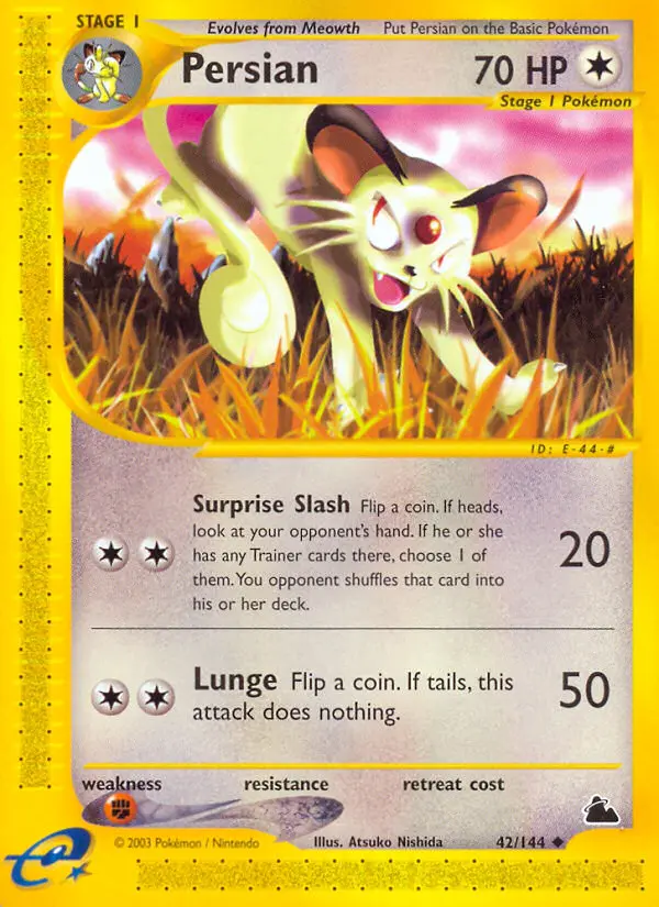 Persian Uncommon rarity Skyridge Pokémon card price — $129.99