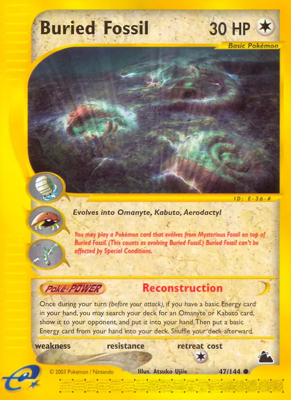 Buried Fossil Common rarity Skyridge Pokémon card price — $54.99