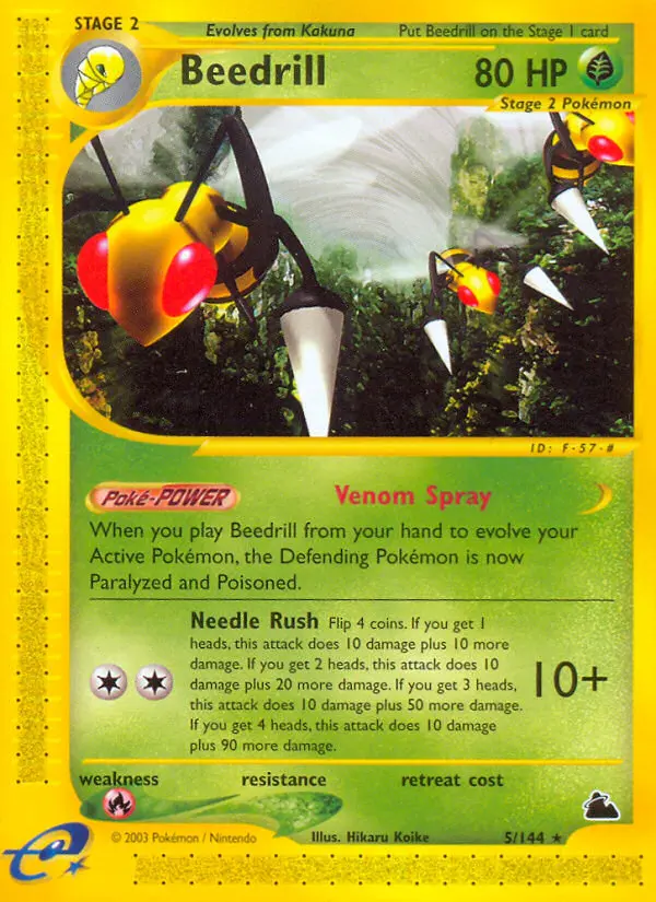 Beedrill Rare rarity Skyridge Pokémon card price — $29.79