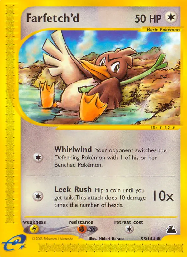 Farfetch'd Common rarity Skyridge Pokémon card price — $42.62