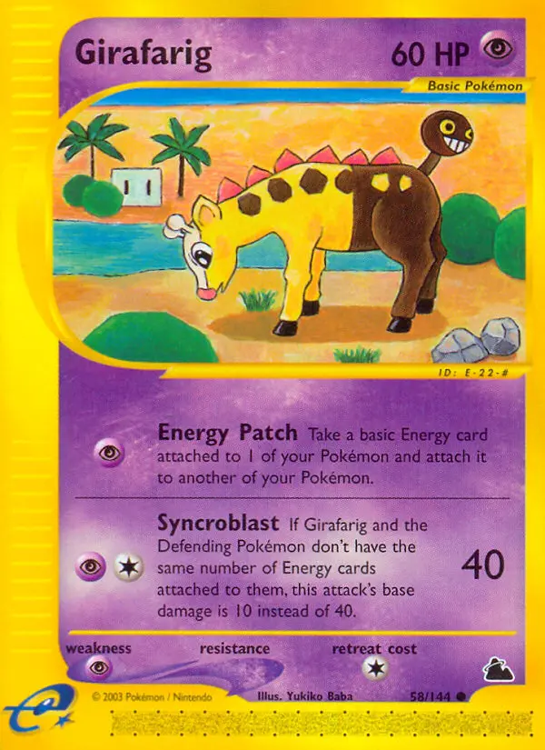 Girafarig Common rarity Skyridge Pokémon card price — $49.99
