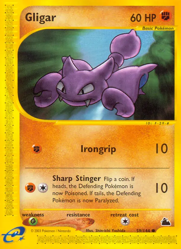 Gligar Common rarity Skyridge Pokémon card price — $41.00