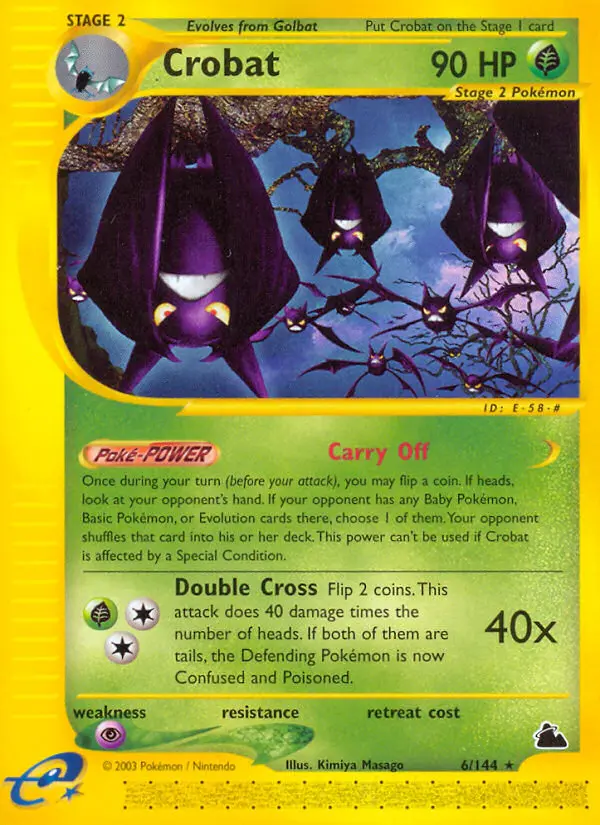 Crobat Rare rarity Skyridge Pokémon card price — $119.99
