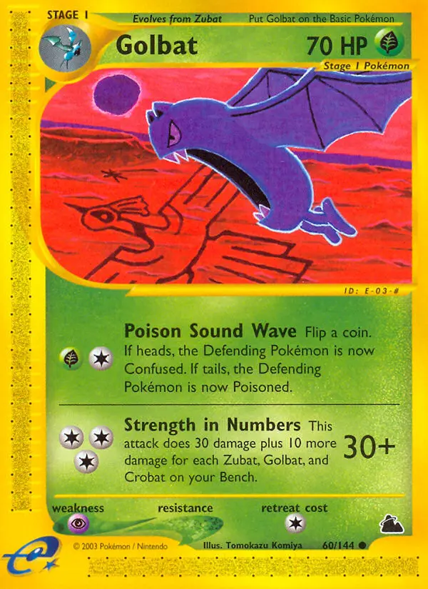 Golbat Common rarity Skyridge Pokémon card price — $61.68