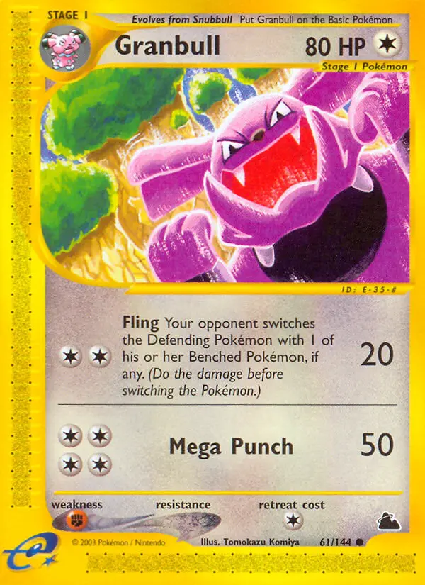 Granbull Common rarity Skyridge Pokémon card price — $35.00