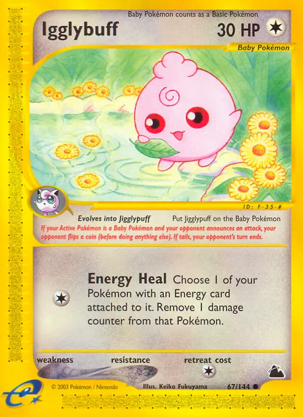 Igglybuff Common rarity Skyridge Pokémon card price — $165.80