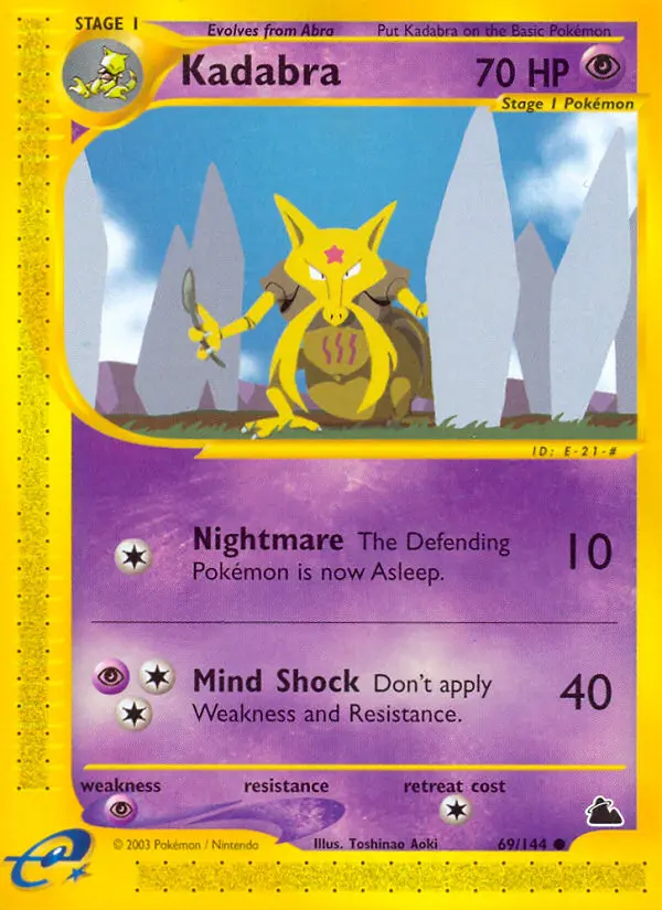 Kadabra Common rarity Skyridge Pokémon card price — $27.54