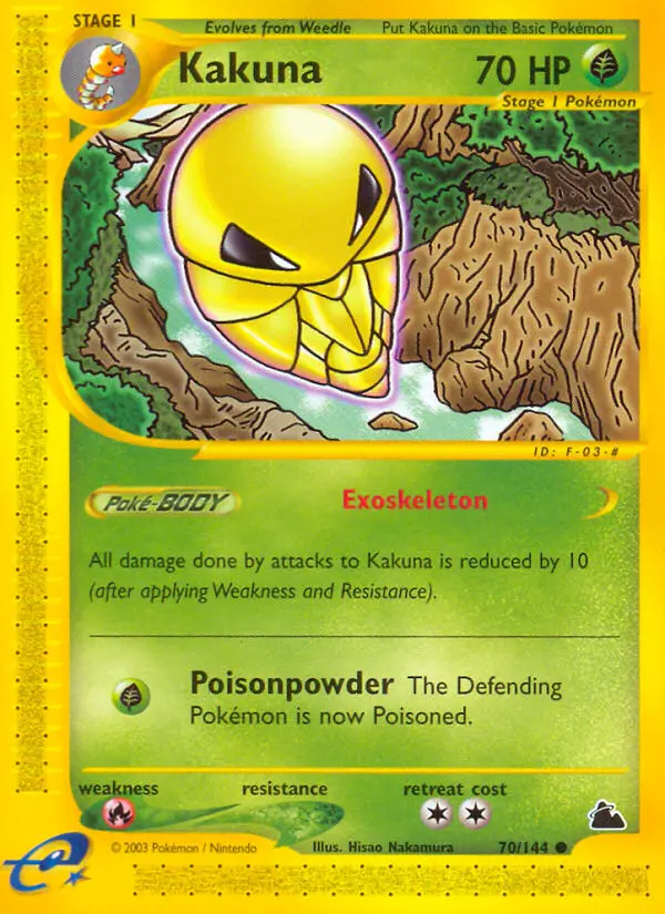 Kakuna Common rarity Skyridge Pokémon card price — $65.00