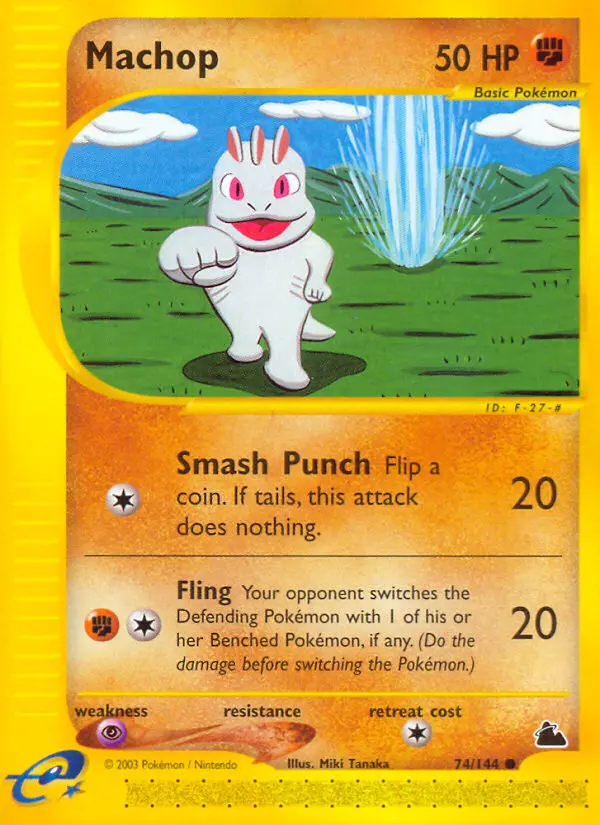 Machop Common rarity Skyridge Pokémon card price — $57.66