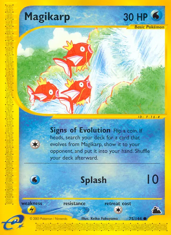 Magikarp Common rarity Skyridge Pokémon card price — $87.67
