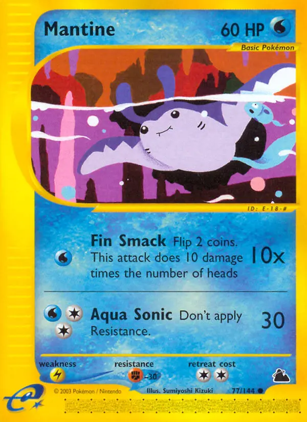 Mantine Common rarity Skyridge Pokémon card price — $118.99