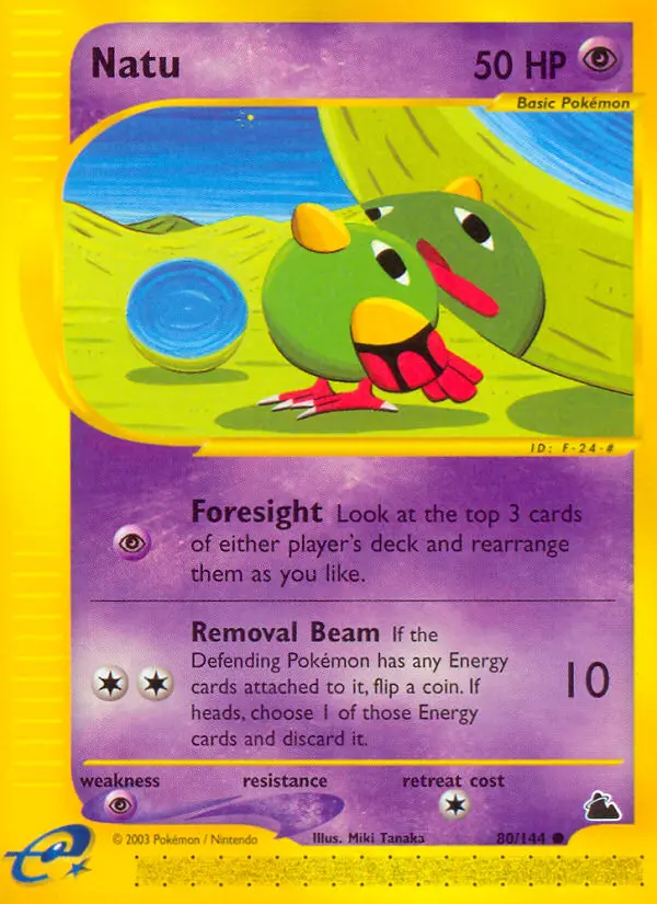 Natu Common rarity Skyridge Pokémon card price — $54.99