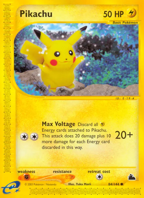 Pikachu Common rarity Skyridge Pokémon card price — $350.00