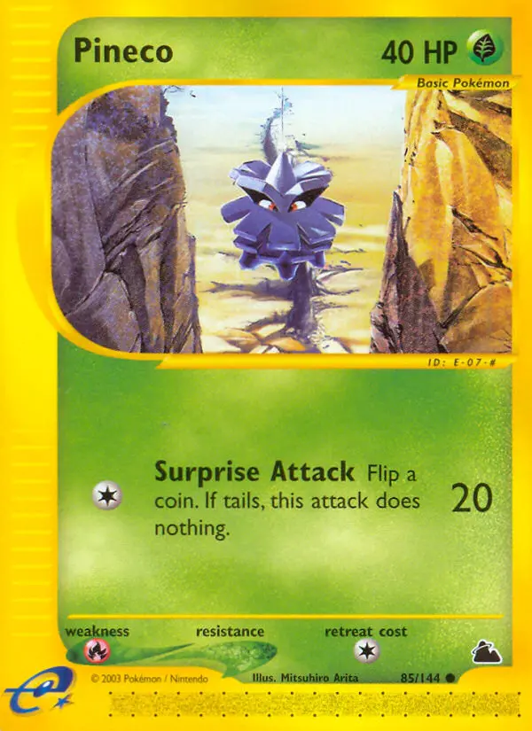 Pineco Common rarity Skyridge Pokémon card price — $40.94