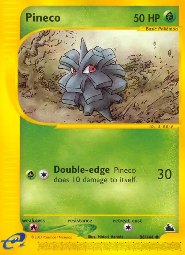 Pineco Common rarity Skyridge Pokémon card price — $30.82