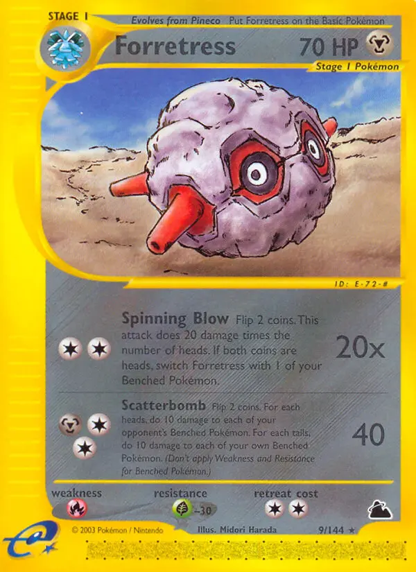 Forretress Rare rarity Skyridge Pokémon card price — $72.49