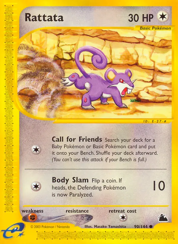 Rattata Common rarity Skyridge Pokémon card price — $44.99