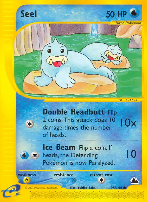 Seel Common rarity Skyridge Pokémon card price — $25.32
