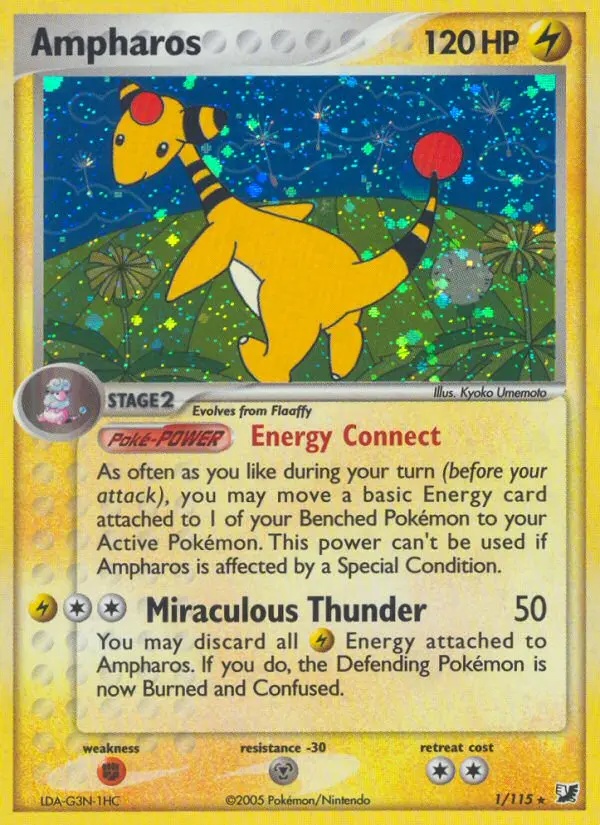 Ampharos Rare rarity Unseen Forces Pokémon card price — $109.99