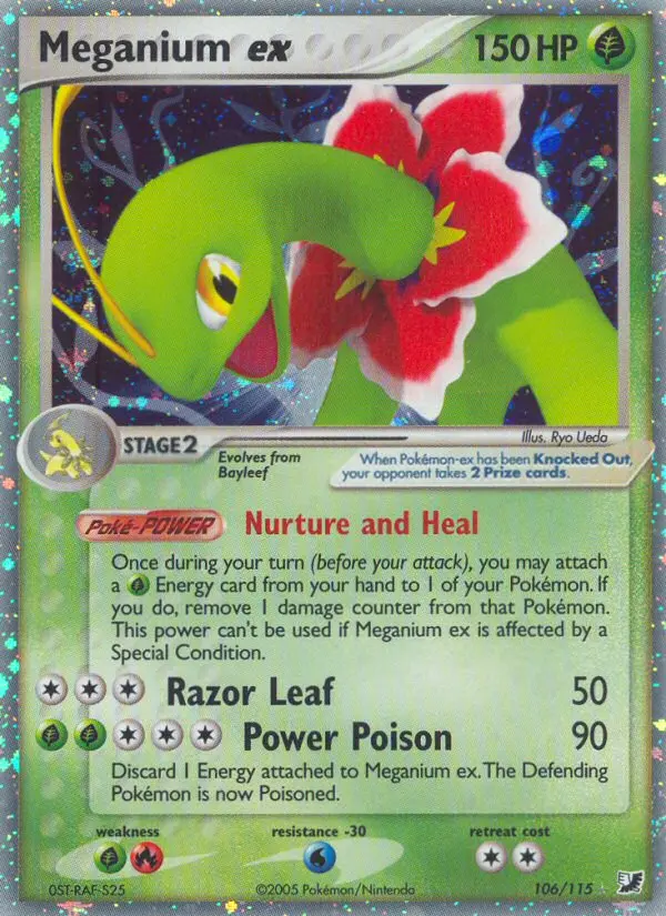 Meganium ex Rare rarity Unseen Forces Pokémon card price — $275.26