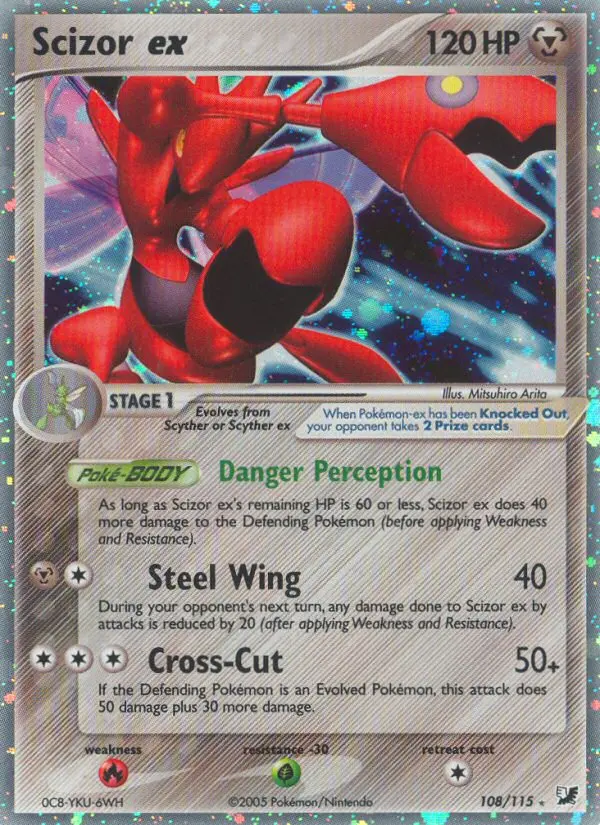 Scizor ex Rare rarity Unseen Forces Pokémon card price — $132.43