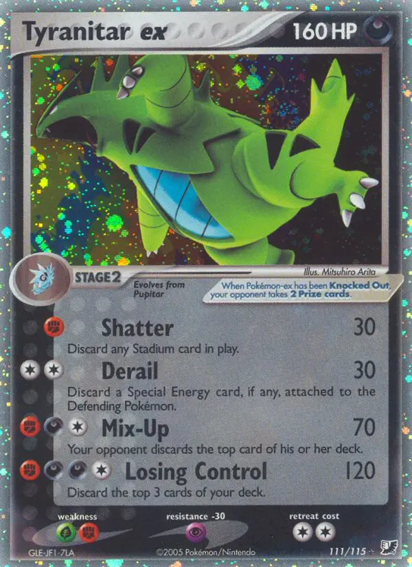 Tyranitar ex Rare rarity Unseen Forces Pokémon card price — $499.99