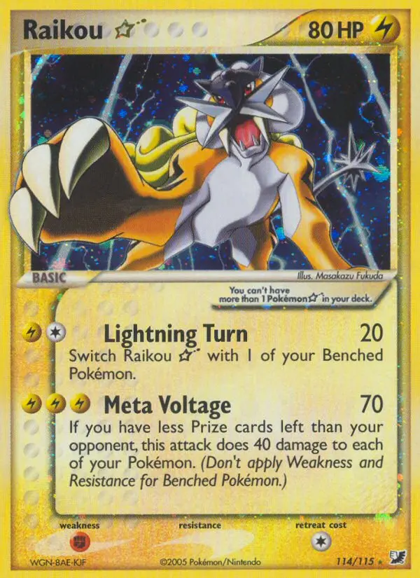 Raikou ☆ Rare rarity Unseen Forces Pokémon card price — $1,100.00