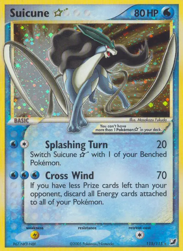 Suicune ☆ Rare rarity Unseen Forces Pokémon card price — $1,100.00