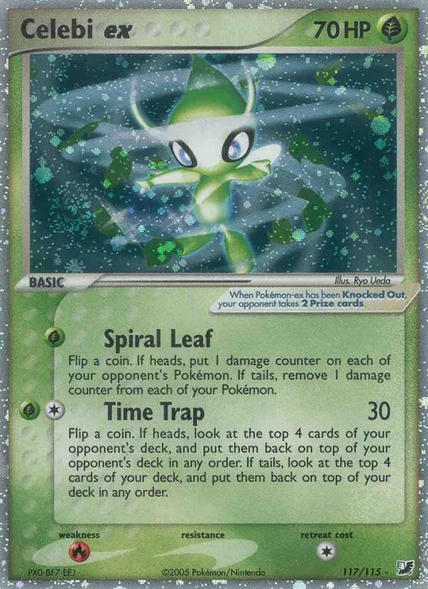 Celebi ex Secret Rare rarity Unseen Forces Pokémon card price — $336.66
