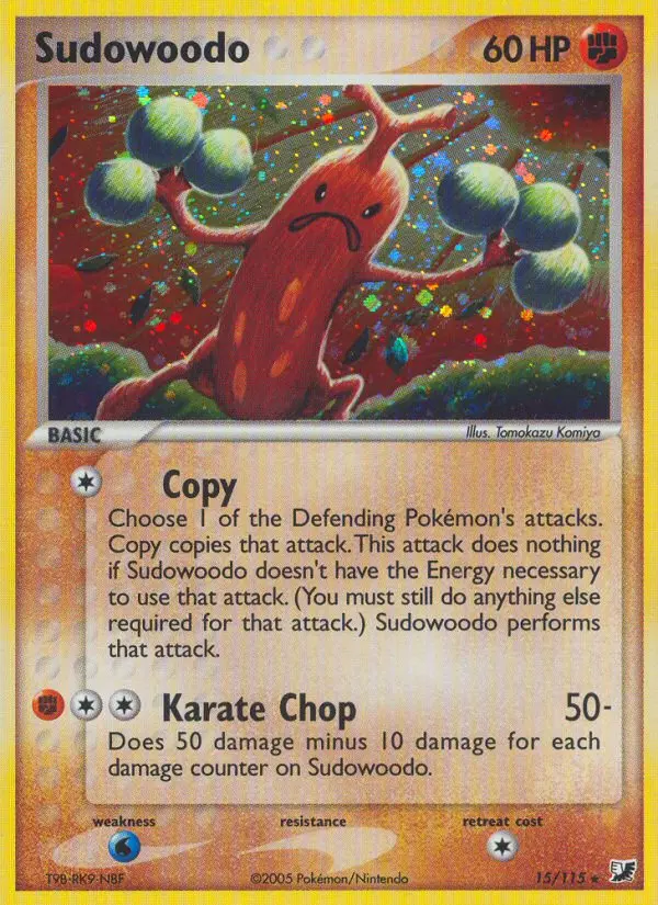 Sudowoodo Rare rarity Unseen Forces Pokémon card price — $46.18