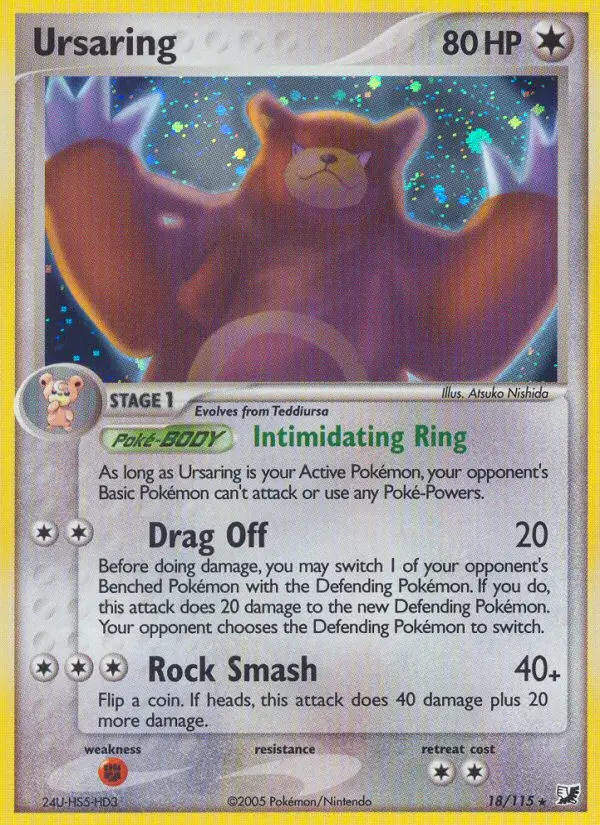 Ursaring Rare rarity Unseen Forces Pokémon card price — $50.20