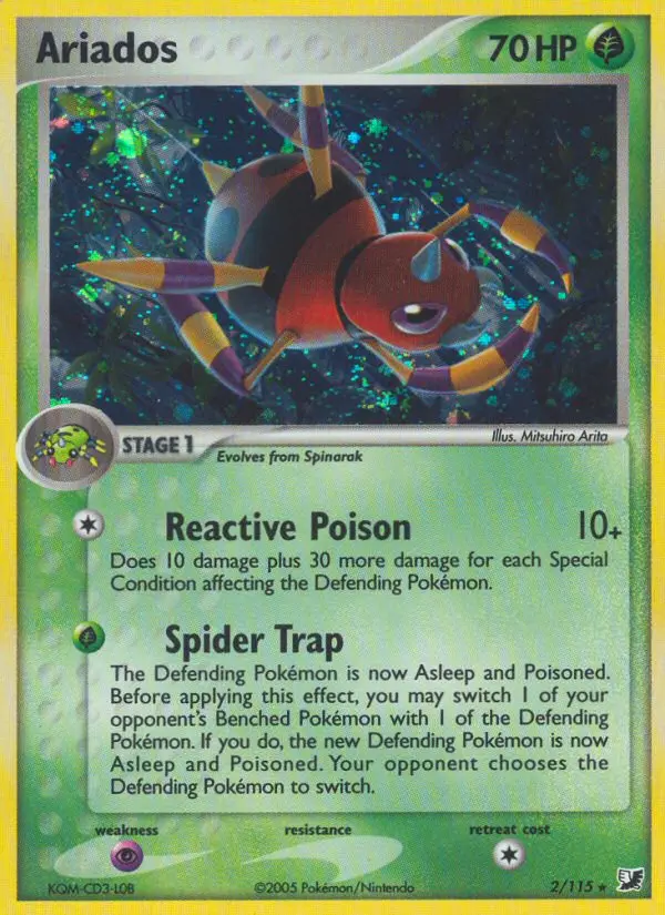 Ariados Rare rarity Unseen Forces Pokémon card price — $17.99