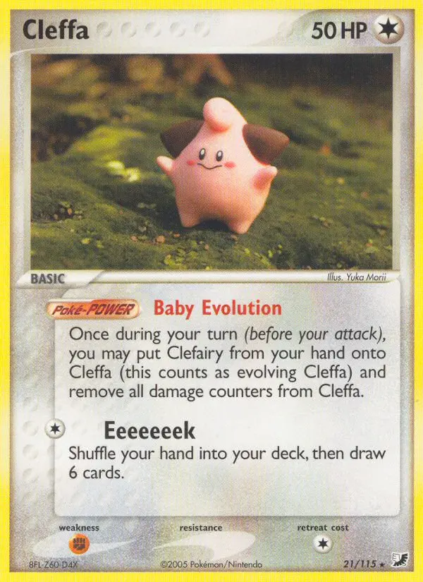 Cleffa Rare rarity Unseen Forces Pokémon card price — $78.50